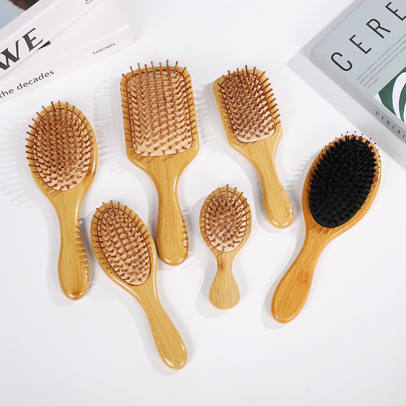 Bamboo Hair Brush: Anti-Static Scalp Massage Comb