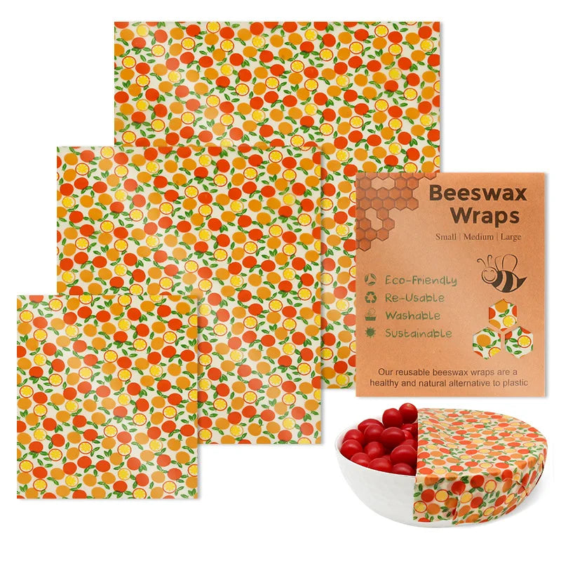 Reusable Beeswax Wraps - Eco-Friendly Food Storage