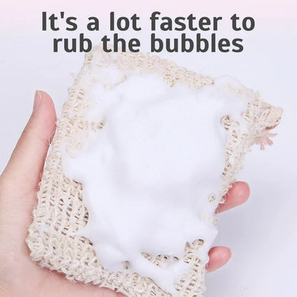 5Pcs Sisal Soap Saver Bag Exfoliating Mesh Pouch Eco Friendly Natural Zero Waste Foaming And Scrubbing Sisal Bag FOR Bathroom