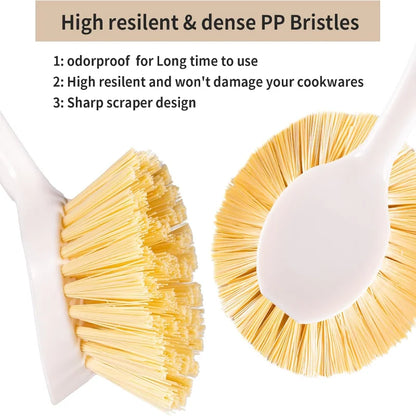 Dish Brush Set - 2 Pack Skillet Scrubbers