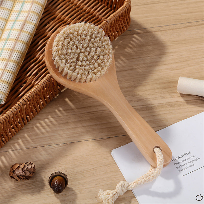 Dry Skin Brush: Natural Bristle Exfoliator & Cellulite Reducer