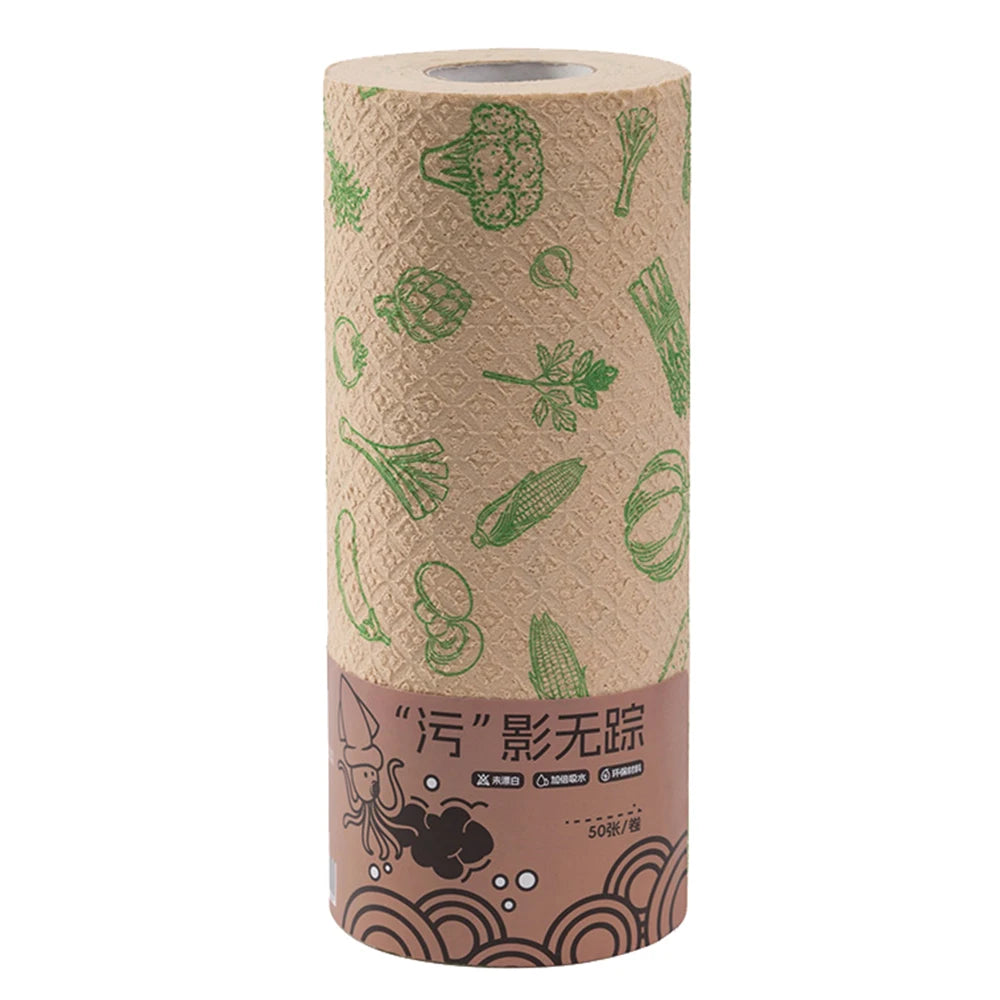 Multi-Purpose Wet Wipes - 50 Sheet Roll, Cute Patterns