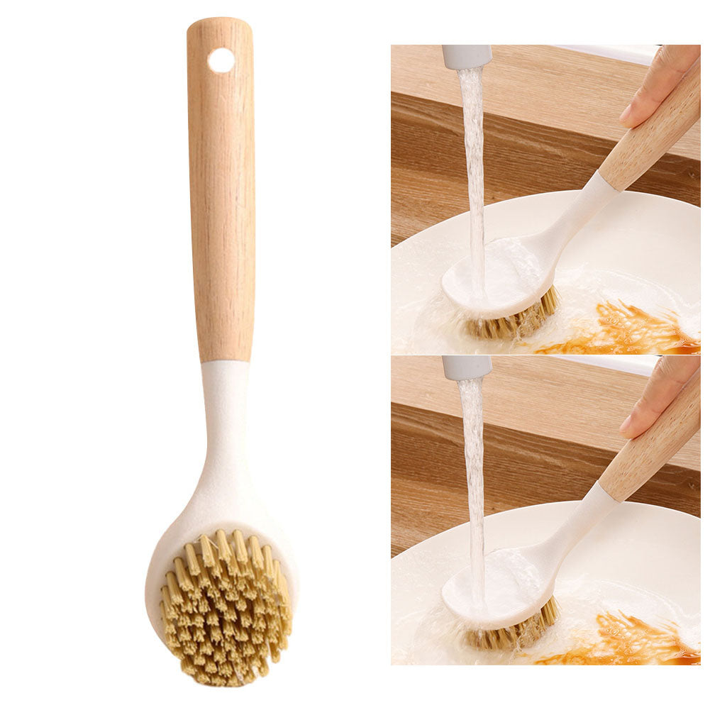 White Dish Scrubber Brush - Ergonomic, 1 Pack, 23x5.5cm