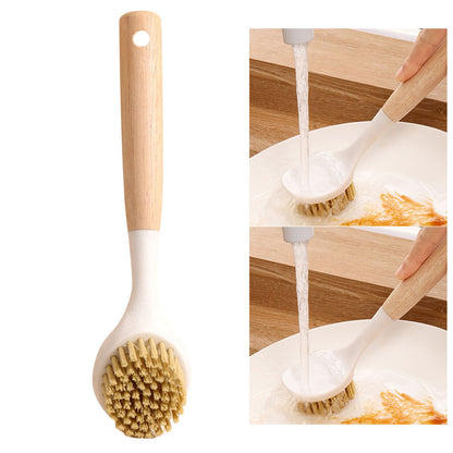 White Dish Scrubber Brush - Ergonomic, 1 Pack, 23x5.5cm