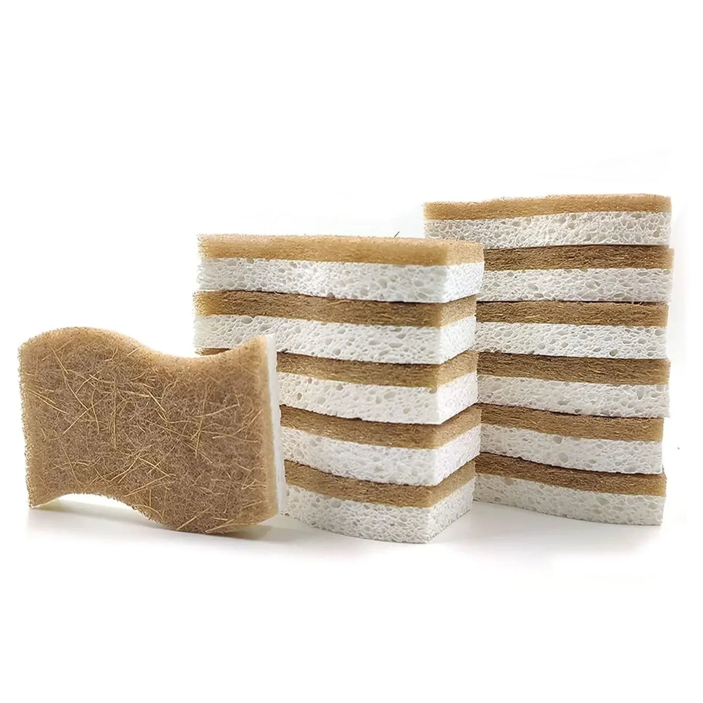 1/6/12PCS Natural Sponge Eco Friendly Kitchen Sponges for Sustainable Living Biodegradable Plant Based Dish Sponge