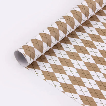 Gift Wrap Paper - Striped Kraft for Christmas & Birthdays