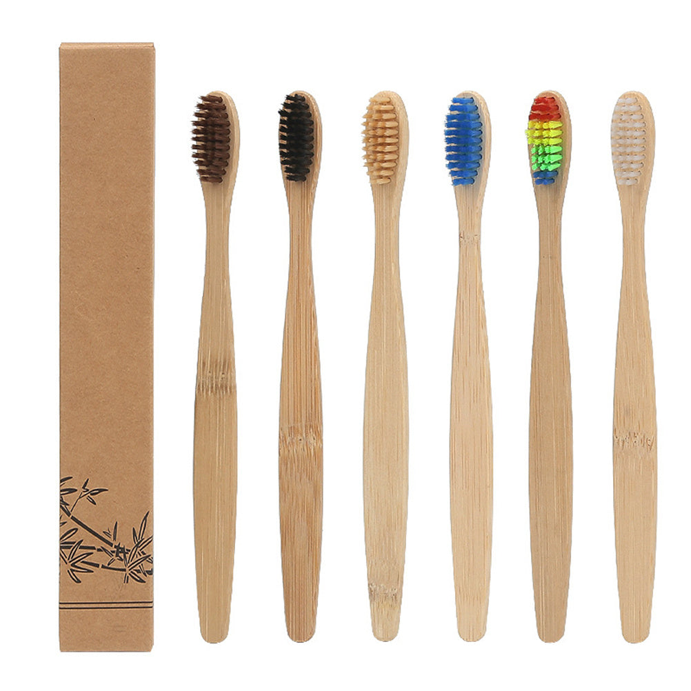 Bamboo Toothbrush 12-Pack: Ultrathin Bristles, Gum Care