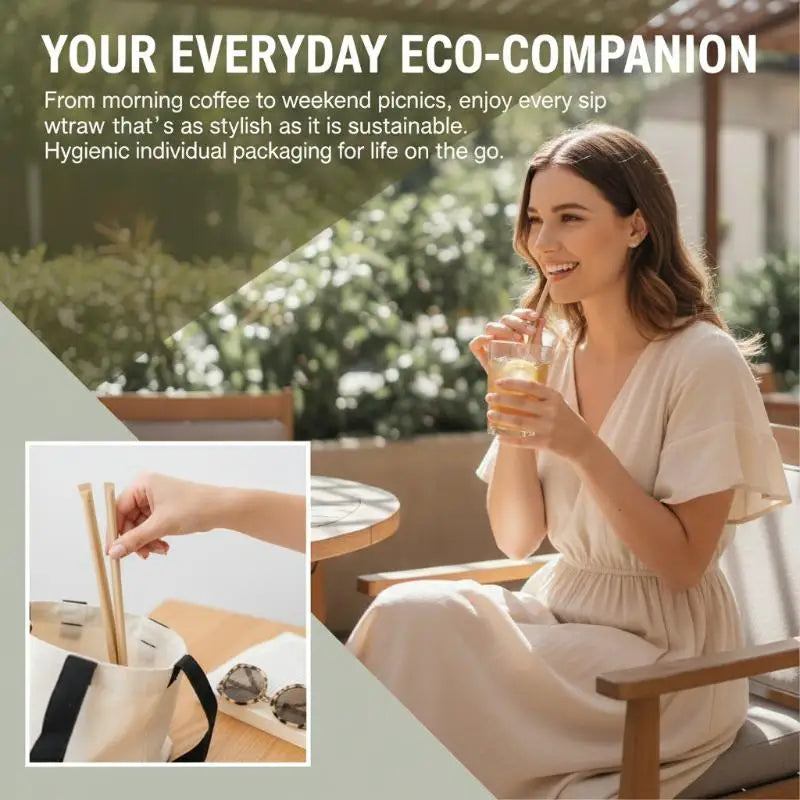 Eco-Friendly Disposable Plant Fiber Straws Biodegradable Food Grade 70Pcs Set for Kids Birthday Party Drinks