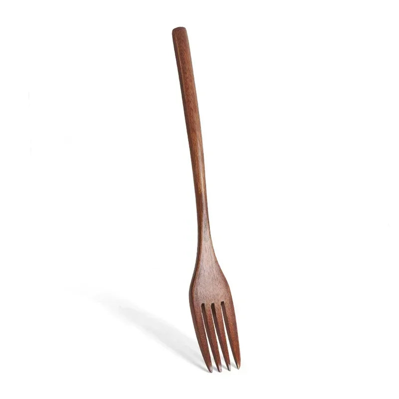 3Pcs Japanese Wooden Reusable Sushi Chopsticks Spoon Cutlery Set Non-slip Travel Dinnerware Suit Tableware Kitchen Tools