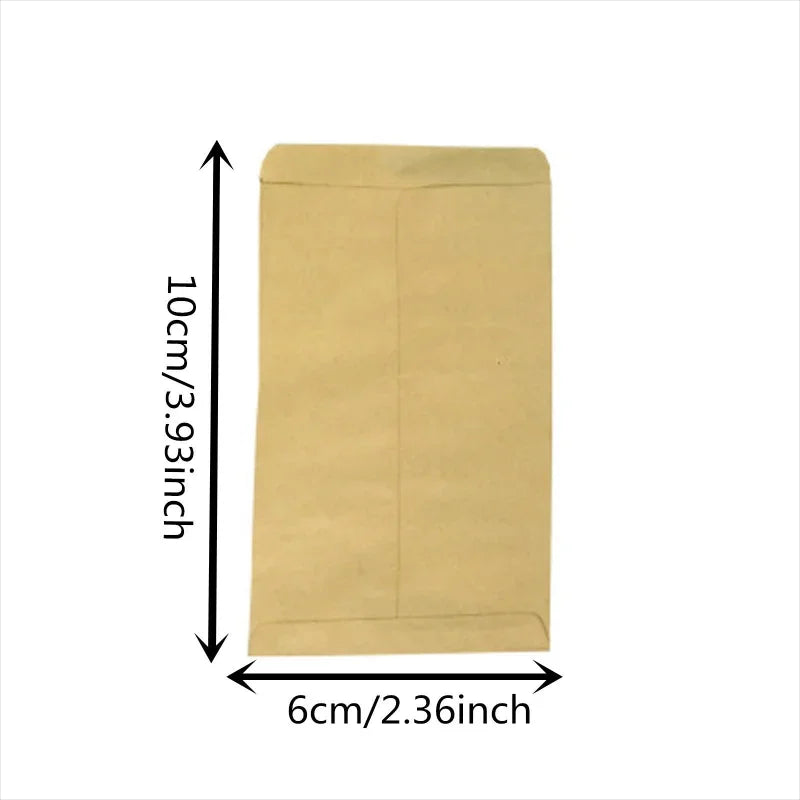 Kraft Paper Gift Bags 100pcs - Mini Envelopes for Candy & Cookies