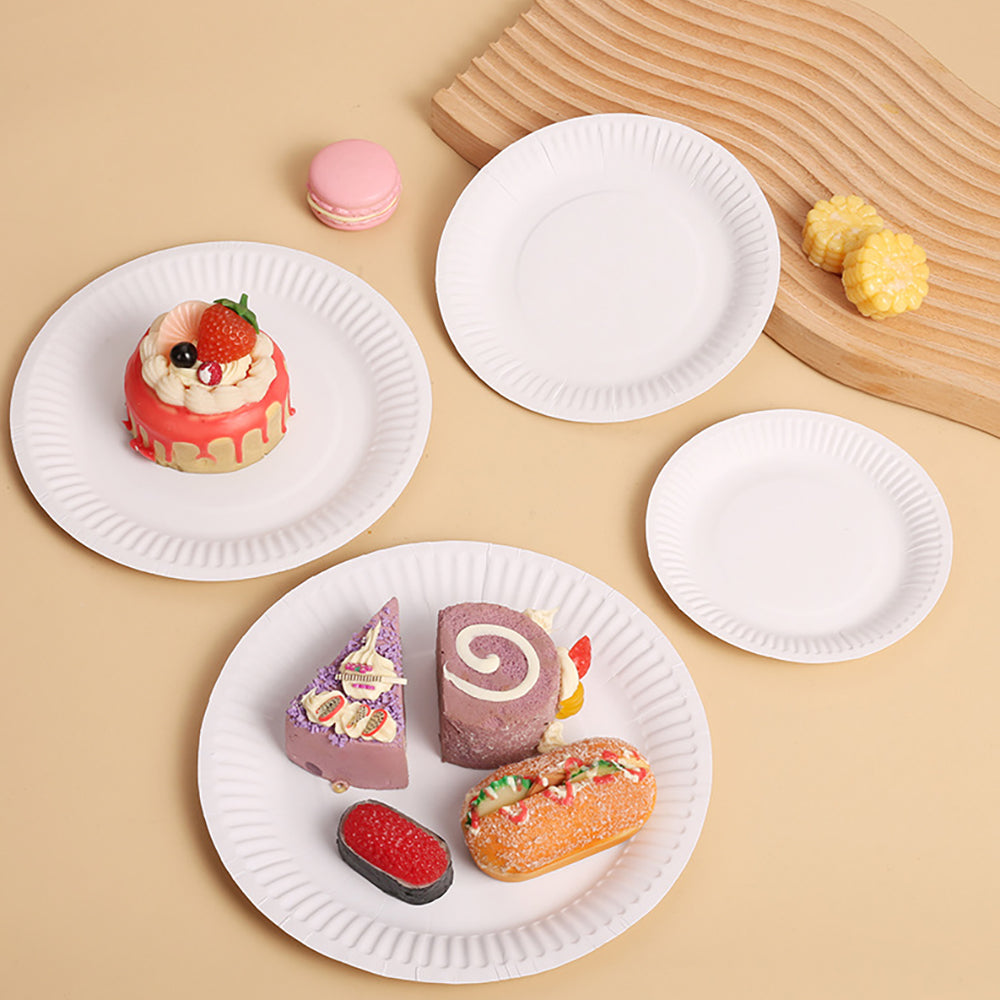 Paper Plate: Disposable White Paper Plates - DIY Birthday Party Set