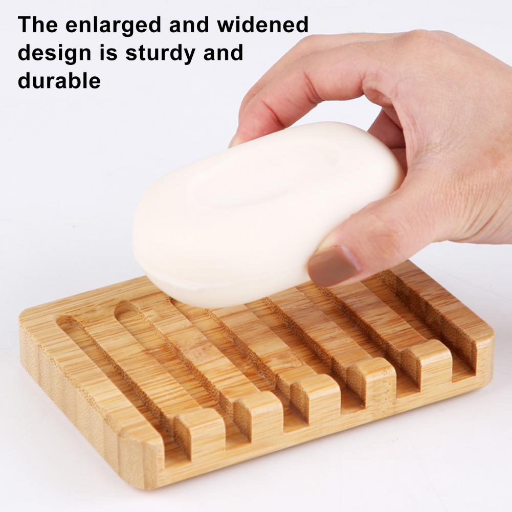 Handcrafted Teak Soap Dish - Elegant Bamboo Shower Caddy