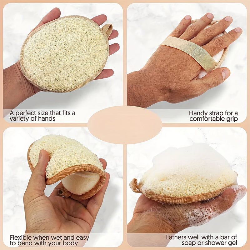 Natural Loofah Exfoliating Sponge - Soft Shower Scrubber