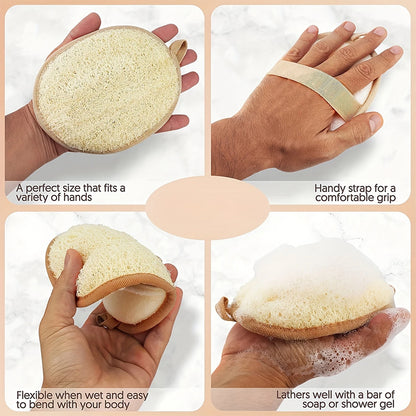 Natural Loofah Exfoliating Sponge - Soft Shower Scrubber