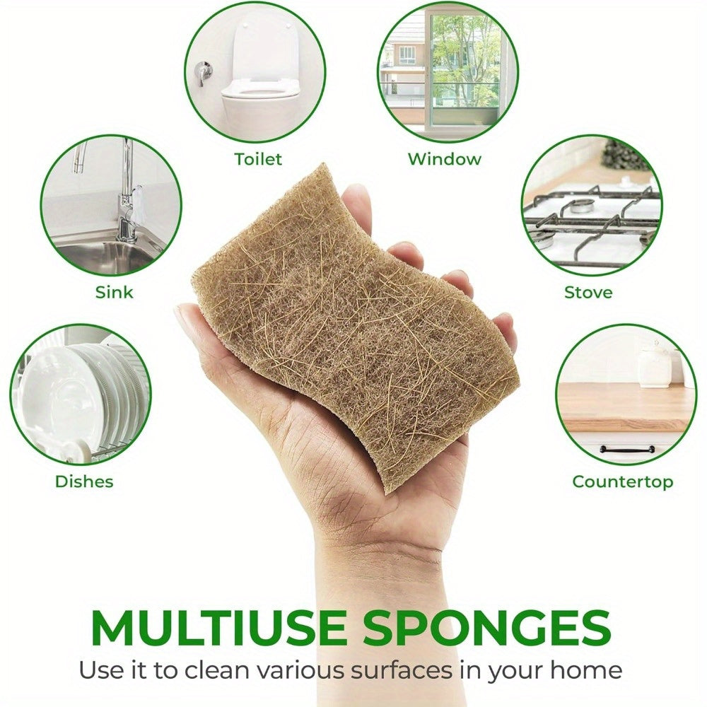 Kitchen Dish Brush & Coconut Fiber Sponge - Strong Oil Removal