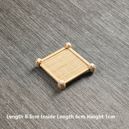 Bamboo Square Tea Coaster Heat-resisting And High-Temperature Cup Mats Table Protector Reusable Wood Accessory Decor
