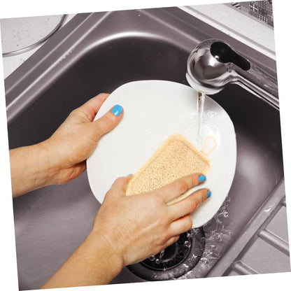 Natural Kitchen Loofah Sponges - 2Pcs Eco Scrubbers