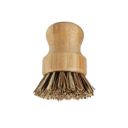 Bamboo Dish Scrub Brushes - Natural Sisal, Eco-Friendly Cleaning