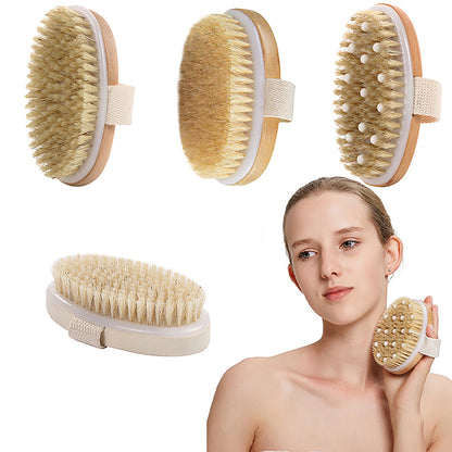 Dry Brush: Natural Bristle Body Brush - Exfoliate & Smooth Skin