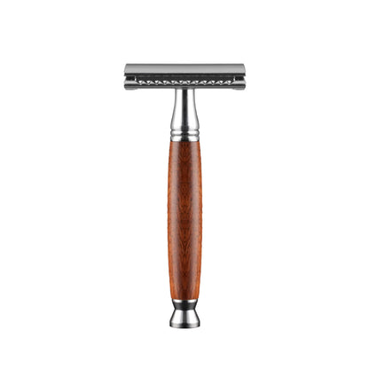 Double Edge  Razor, Wood Zinc Alloy Handle Razor, Eco Friendly Safety Razors for Women/Men Ladies Shaver