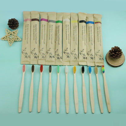 Kids Bamboo Toothbrush Set - Soft, Eco, Biodegradable