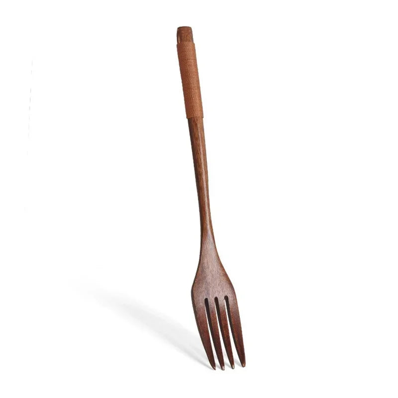 3Pcs Japanese Wooden Reusable Sushi Chopsticks Spoon Cutlery Set Non-slip Travel Dinnerware Suit Tableware Kitchen Tools