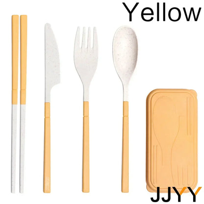 Bamboo Kitchen Utensils: Cutlery Set Eco-Friendly Travel Utensils with Case