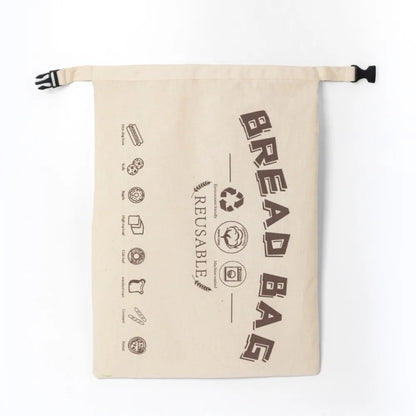 Food Grade Reusable Bread Bags Cotton Cloth with Release Buckle Fresh-Keeping Bread Bags Reusable TPU Lining Bread Storage Bags