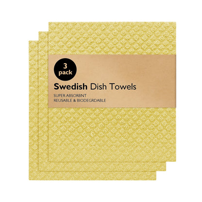 Magic Cleaning Dish Cloths: Absorbent Swedish Dishcloth Set