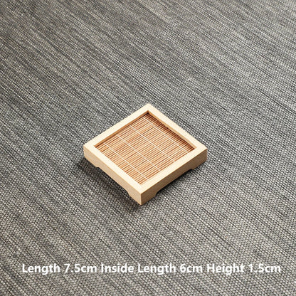 Bamboo Square Tea Coaster Heat-resisting And High-Temperature Cup Mats Table Protector Reusable Wood Accessory Decor
