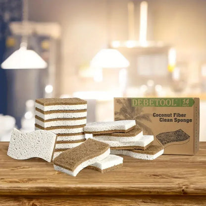 Natural Cellulose Kitchen Sponge & Coconut Scrubber Pack