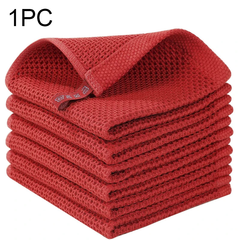 Cotton Honeycomb Dishcloth - Soft, Absorbent, Quick-Dry