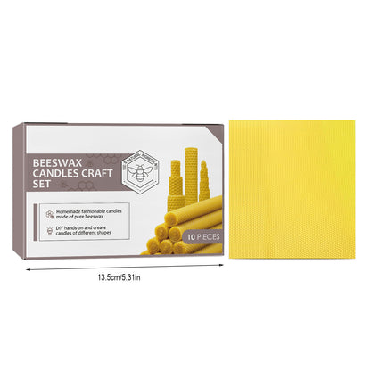 Beeswax Taper Candles 10pcs - Handmade Honeycomb Luxury