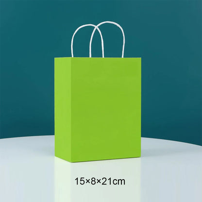 Paper Bags: Candy Colorful Kraft Paper Bags - 5/10/15/20/25pcs with Handles