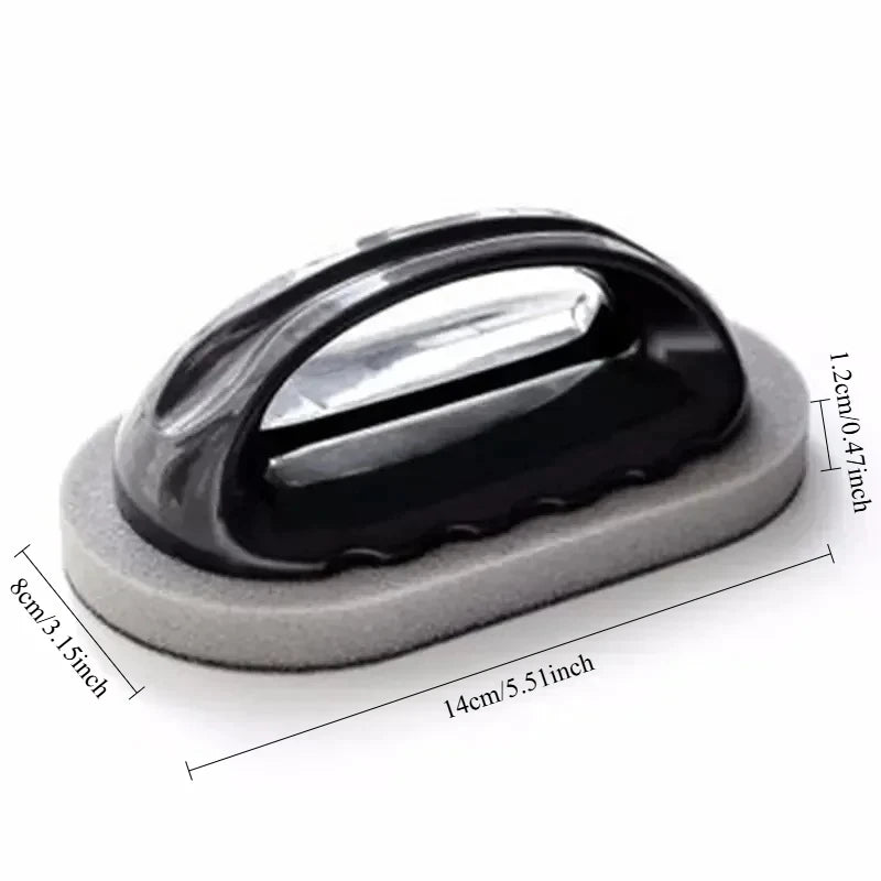Reusable Emery Magic Sponge Kitchen Pot Brush with Handle for Easy Washable Eraser Cleaning Decontamination - Eco-Friendly