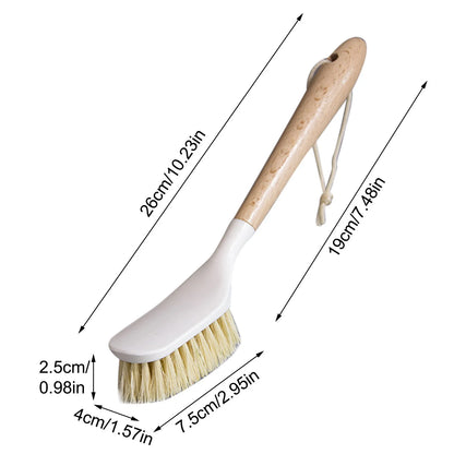 Dish Brush: Bamboo Dish Scrub Brushes - Natural Sisal Bristles