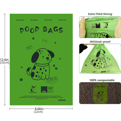 Compostable Dog Poop Bags - Leakproof & Eco-Friendly