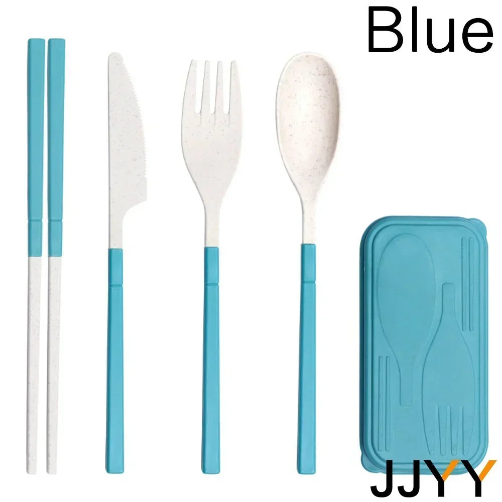 Bamboo Kitchen Utensils: Cutlery Set Eco-Friendly Travel Utensils with Case