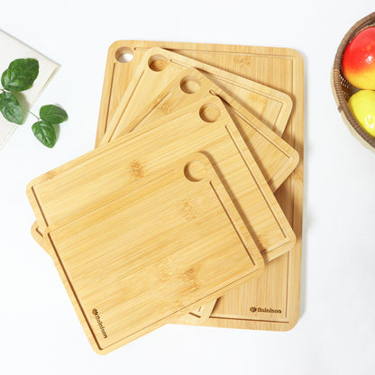 Eco Bamboo Cutting Board with Juice Trough - Kitchen Essential