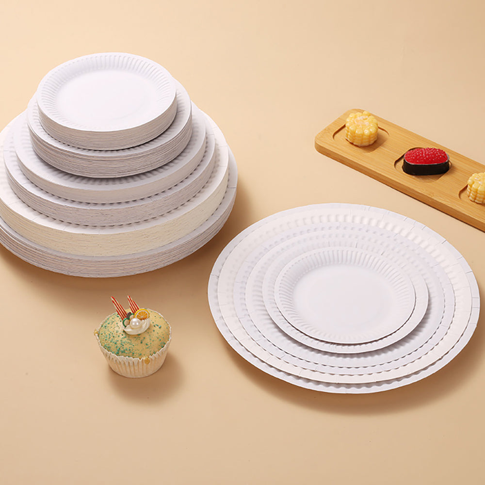 Paper Plate: Disposable White Paper Plates - DIY Birthday Party Set