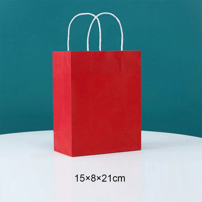 Paper Bags: Candy Colorful Kraft Paper Bags - 5/10/15/20/25pcs with Handles