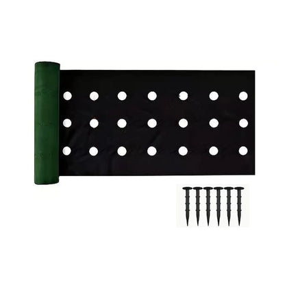 Pre-punched Holes Perforated Grass Proof Cloth Double Layer Breathable Permeable Weed Barrier Cloth Biodegradable