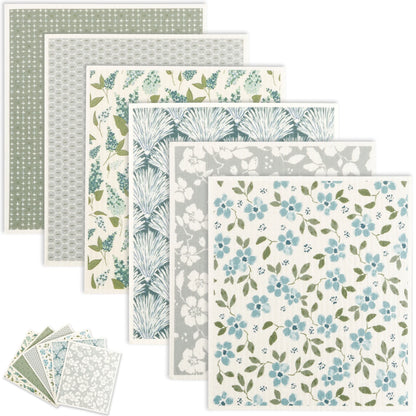 Kitchen Cleaning Cloths Dish Towels Cellulose Cotton Cleaning Cloths Absorbent Swedish Rags Soft Reusable Wet Dry Dishcloths