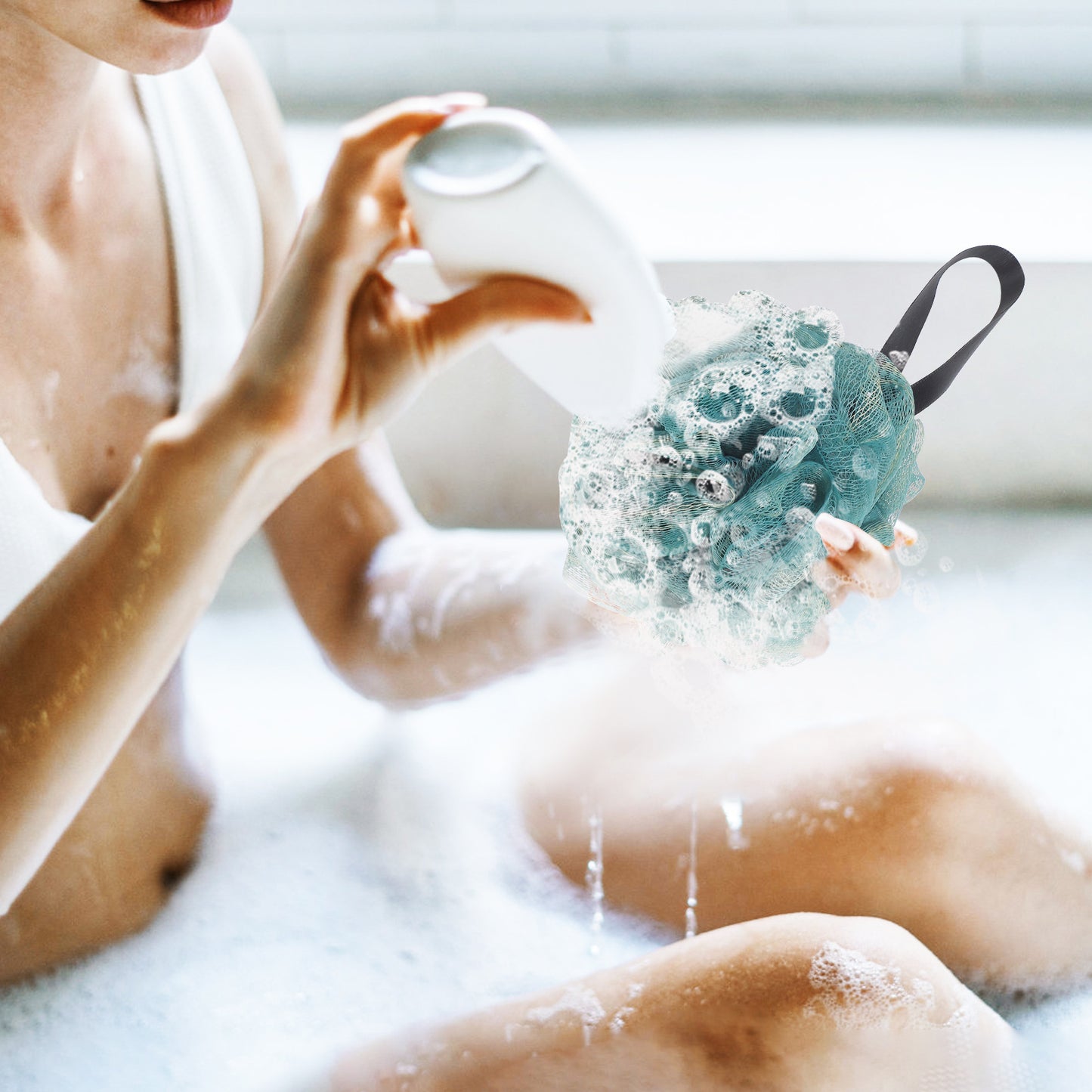 Loofah Sponge: Exfoliating Shower Scrubbers - 4Pcs Colorful Bath Essentials