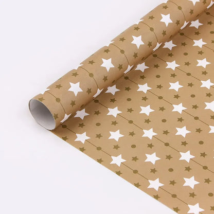 Gift Wrap Paper - Striped Kraft for Christmas & Birthdays