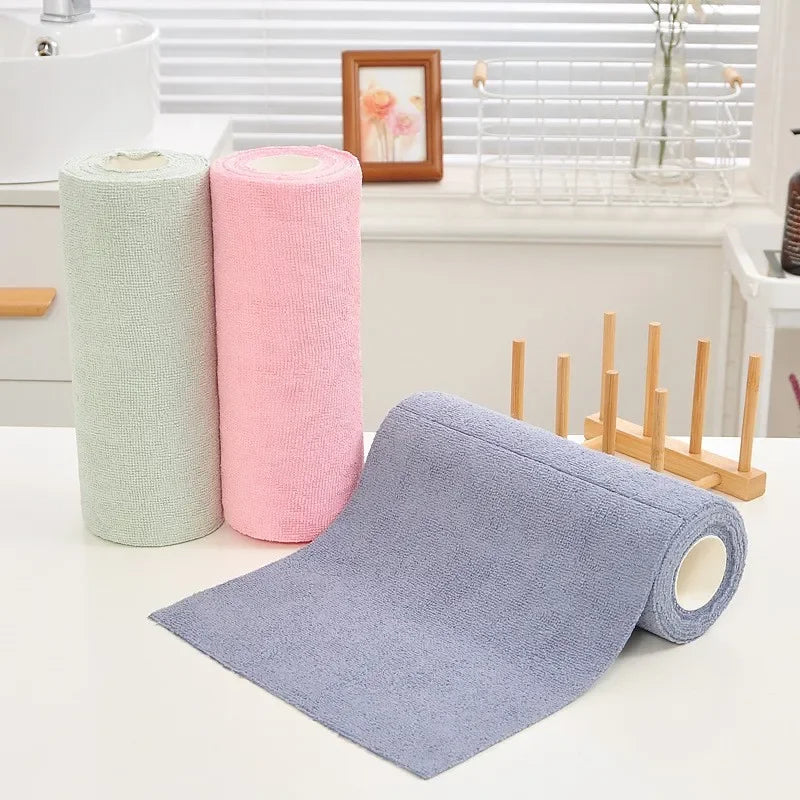 Cleaning Wipes: Microfiber Reusable Kitchen Cloth Roll
