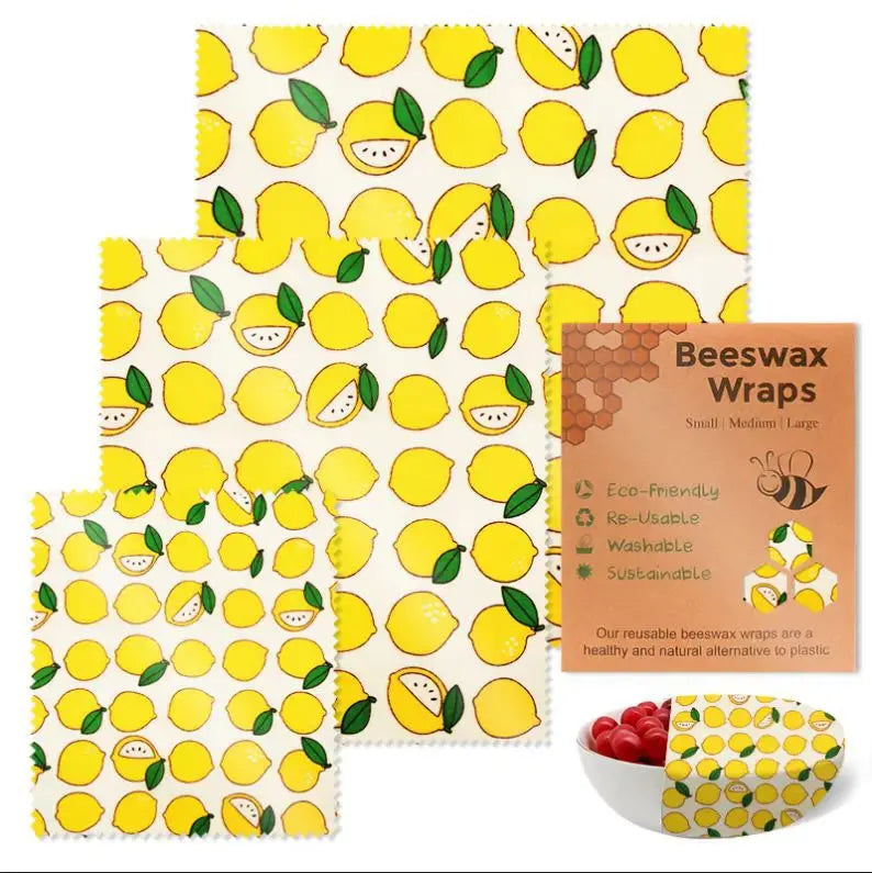 Reusable Beeswax Wraps - Eco-Friendly Food Storage