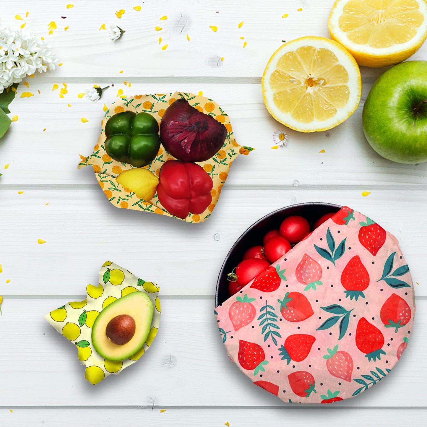 Reusable Beeswax Wraps - Eco-Friendly Food Storage