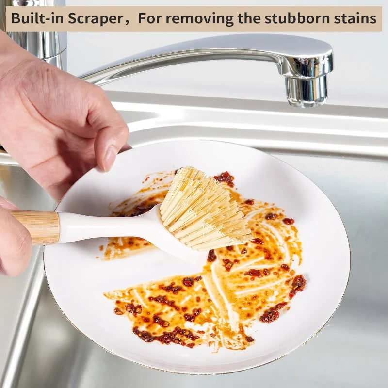 Dish Brush Set - 2 Pack Skillet Scrubbers