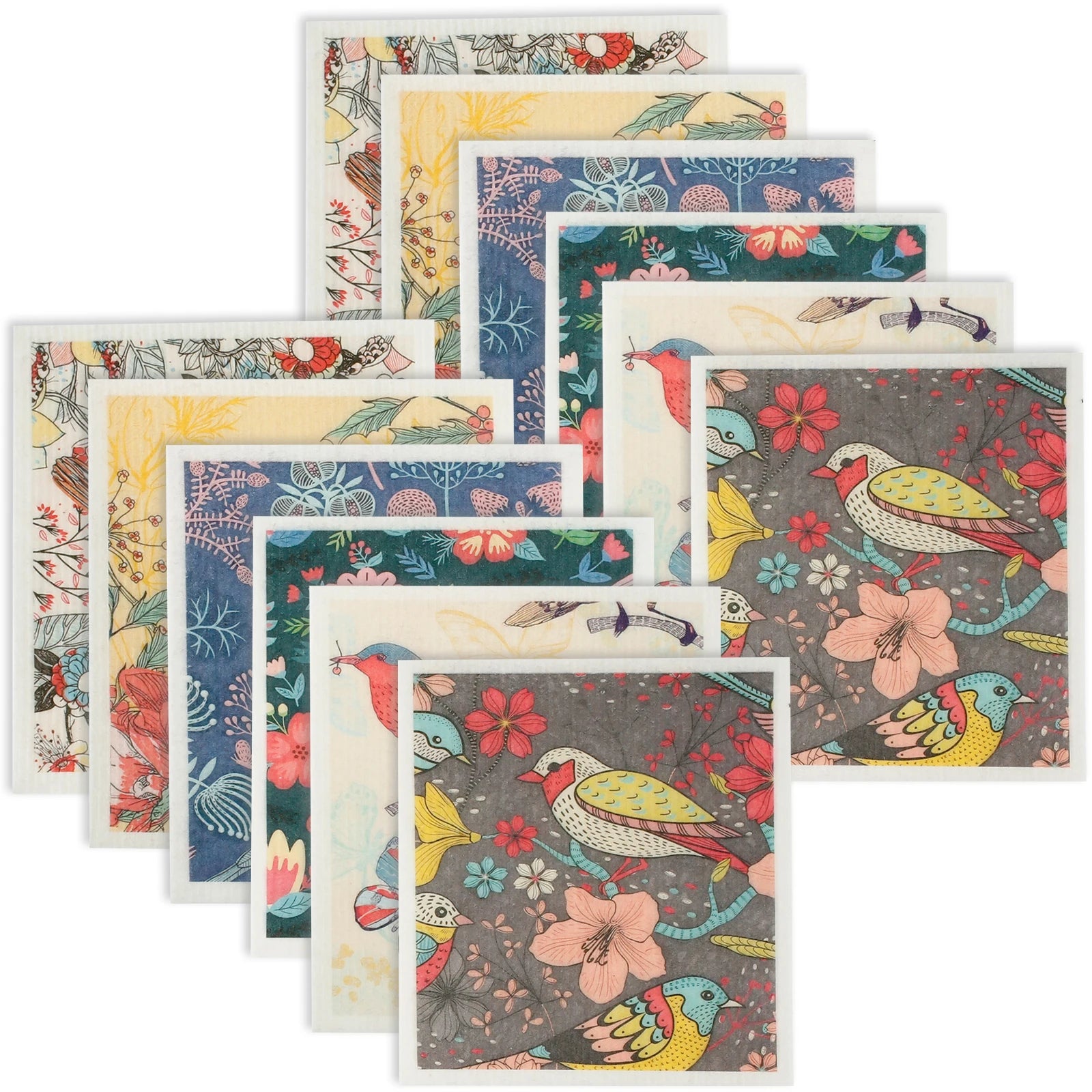 12PCS Colorful birds